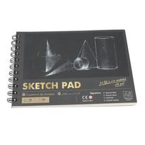 Sketch Book 160g 30 Sheets Top Dual Spiral Bound Sketch Pad Sketching Drawing Pad for Beginners Professionals 210x148x10mm / 8.27x5.83x0.39in