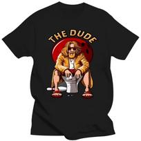 Movie The Big Lebowski The Dude Wholesale T-Shirt Men Graphic Men Unique T-Shirts Printed Tops T Shirt for Men Cotton Tshirt S juoda