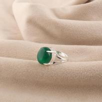 Green Onyx Cab Gemstone 925 Sterling Silver Handmade Jewelry Proposal Ring For Gift RR-75-30 4