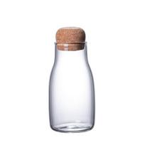 150ML/300ML/600ML Stiklinis maisto laikymo indas su kamštiniais dangteliais Didelės talpos sandarūs stikliniai buteliai Puodas Stiklainis virtuvės organizatoriui 150ml