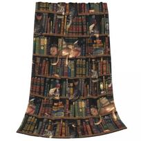 Skaitymo senoviniai knygų pledas Paslaptingos katės Flanelės Naujovė Šilti pledai namams Ruduo/Žiema 75x90cm