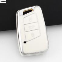 TPU Automobilio Nuotolinio Valdymo Išmaniojo Raktelio Dangtelis Korpusas Raktų Pakabukas Dėl Volkswagen Vw Magotan Passat B8 Golf Dėl Skoda Superb A7 Priedai white