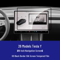 Tesla Y & YL Navigation Control Rear Seat Tempered Protective Film - Compatible with 26 Models.