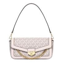 MICHAEL KORS Soho Classic Presbyopia Magnetic Closure PVC Handbag Women's Vanilla White balta