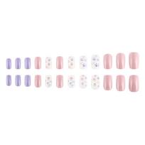 24Pc Square Press on Nail Cats Paws Design French Fake Nail Acrylic False Nail,Artificial Nail Glues on Nail for Women 1