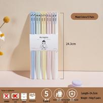Kemanduo Non-slip Cartoon Panda Alloy Chopsticks - 10 Pairs Set