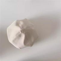 Warm Children Winter Beret Hat Soft Pumpkin Hat Fashion Octagonal Cap  Infant Girls smėlis