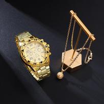 2-Piece Set Men'S Watch Set Fashion Casual Quartz Watch Men'S And Punk Basketball Items watch+necklace