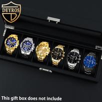 Watch 6-Piece Set Men'S Steel Belt Watch Quartz Watch Fashion Watch Casual Watch