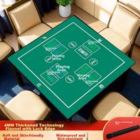 Poker Cards Specialized Tablecloth, Card Games Mahjong Table Mat, Gaming Competition Table Pad, Entertainment Green 4MM Waterproof H-071