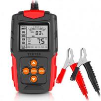 12V 24V Car Battery Tester LCD Digital Vehicle Cranking Charging Scanner Diagnostic Battery Measurement Analyzer raudona