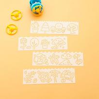 4pcs/set Template Ruler Hollowed Drawing Templates Spray Painting Template  Scrapbooking style 3