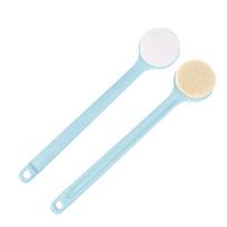Two-Sided Lotion Sunscreen Ointment Applicator Long Handle Body Cleaner Shower Brush Free Sunscreen Back Applicator mėlyna