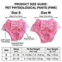 Lace Trim Dog Period Underwear Pink Tone Pet Short Pant Dog Physiological Pant  Dog Estrus Care S
