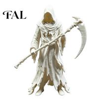 Desktop Gothic Decor Grim Reaper Figurine, 3D Printed Hooded Statue with Culture Gift Sickle, Spooky Robe Decoration for Halloween Indoor Home