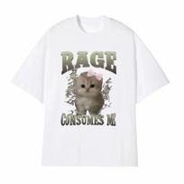 Cute kitten with pink bow Rage Consumes Me T-shirt L
