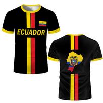 Ecuadorian flag print Football Jersey Men's breathable Soccer Shirt Summer quick-drying sports T-shirt casual fan apparel XXS