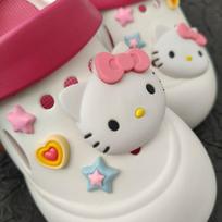 Sanrio Hello Kitty Detachable Thickened 8Pcs Pvc Star Cartoon Diy Shoe Buckles With Shoe Decoration Anime Character rožinė