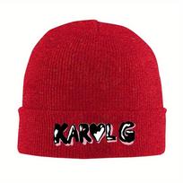 pc Karol G Logo Bichota Bonnet Hats Knitted Hat FeUnisex Unisex Casual Head Wrap Beanie Hats Spring Kpop Pattern Cap