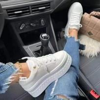 Women's Autumn Winter Trainers Leisure Lace-up Casual Women's Sneakers Women Shoes Platform Women Shoes 35 balta