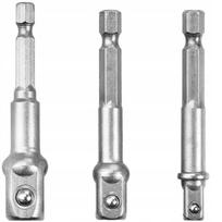 Adaptery przejściówki redukcje na nasadki do wkrętarki hex 1/4 3/8 1/2 3el.