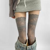 1/3 Pairs Women Flower Lace Fishnet Thigh High Stockings Women'S Sexy Lace Floral Fishnet Stockings Female Over Knee Long Socks One Size