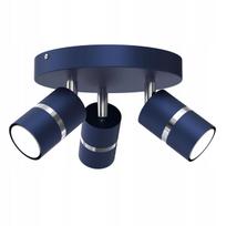Lampa sufitowa koło plafon granat spot gu10 chrom