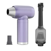 Electric Air Turbo Fan Portable Turbo Jet Blower Fan Vacuum Cleaner 2 IN 1 90,000RPM Handheld Brushless Motor Dust violetinė
