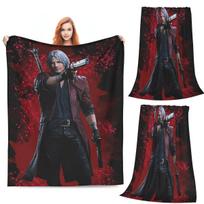 Dante - Devil May Cry Blanket Soft Warm Flannel Throw Blanket Cover for Bed Living room Picnic Travel Home Couch Size: 75*100cm, Weight: 230 GSM