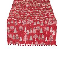 Christmas table runner 40x140 winter magic red