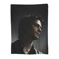 Damon Salvatore The Vampire Diaries Blankets Soft Warm Flannel Throw Blanket Cover for Bed Living room Picnic Travel Home Sofa Size: 75*100cm, Weight: 230 GSM