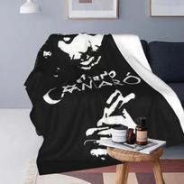Soft Warm Blanket Airplane Travel Island Shrimp Flamenco Singer Throw Blanket Black Flannel Bedspread Couch Chair Sofa Bed Cover Size: 75*100cm, Weight: 230 GSM