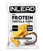 Inlead High Protein Tortilla Chips 50 g Salt Papper