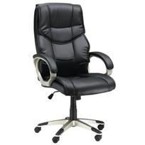 Biuro kėdė Vadovų kėdė su svyravimo funkcija Biuro kėdė Rašomojo stalo kėdė Ergonominė sukiojama kėdė Sportinė kėdė Aukšta atlošo juosta Juoda dirbtinė oda Metalas 70 x 58 x 114–124 cm