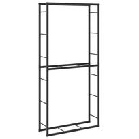 vidaXL Malkų lentyna Juoda 100x30x209 cm Plienas