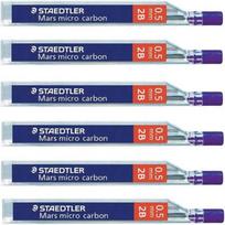 Staedtler Mars Micro Carbon 250 pieštuko švinai, 0.5mm, 2b, 72 vnt.