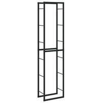 vidaXL Malkų lentyna Juoda 50x30x209 cm Plienas