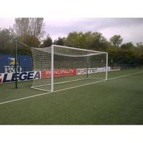 Standartiniai futbolo vartai (aliuminiai, įbetonuojami) 7,32x2,44cm - Ovalus 120x100mm.