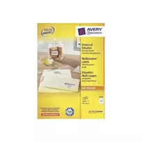 Universali etiketė 70x35mm rašaliniam ir lazeriniam spausdintuvui, kopijavimo aparatui, A4, 100 lapų, 2400 vnt., balta