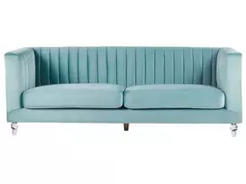 3 vietų sofa ARVIKA aksominė mėlyna