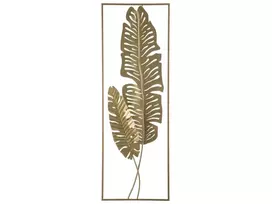 Sieninė dekoracija Liść PALLADIUM metalinė 90 cm auksinė