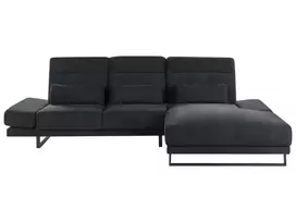 4 vietų kampinė sofa IKAST juoda kairinė