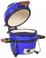 Mini keramikinis anglimi kūrenamas grilis KAMADO mėlynas