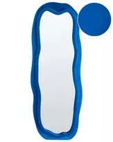 Sieninis veidrodis BEAUNE 56 cm 160 cm, veliūras, mėlyna spalva