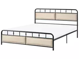 Metalinė lova BREUILLET 160 x 200 cm juoda