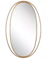 Sieninis veidrodis BESSON 55 cm 90 cm metalinis, auksinis