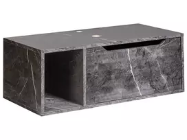 Pakabinama vonios spintelė po praustuvu CASCAVEL 80 cm, juodas marmuras