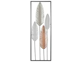 Sieninė dekoracija NIOBIUM Lapas Metalas 90 cm Sidabrinė