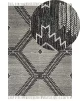 Kilimas ARBAA Juodas 160 x 230 cm Medvilninis