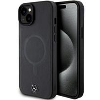 Mercedes MEHMP15S23RCMK iPhone 15 / 14 / 13 6.1" black hard case, Smooth Leather MagSafe